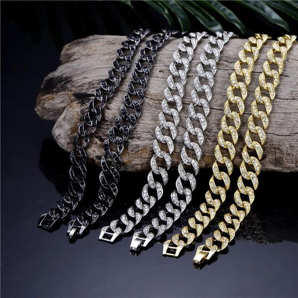 chains 13 mm iced out rhinestone cuban chain necklace for men gold color hip hop paved cz rapper jewelry accessories gift, Silver
chains 13 mm iced out rhinestone cuban chain necklace for men gold color hip hop paved cz rapper jewelry accessories gift, Silver