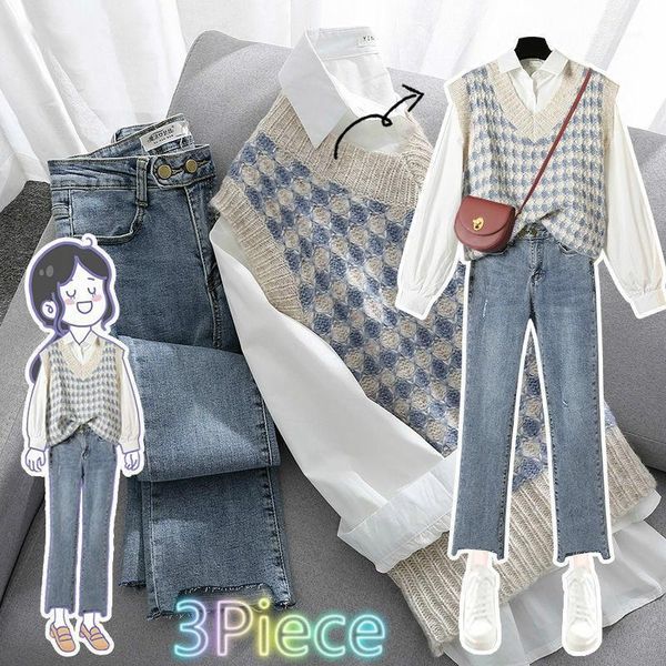 women's tracksuits women's elegant three-piece office ladies solid color shirt sweet vest and ankle length jeans suit1, Gray
women's tracksuits women's elegant three-piece office ladies solid color shirt sweet vest and ankle length jeans suit1, Gray