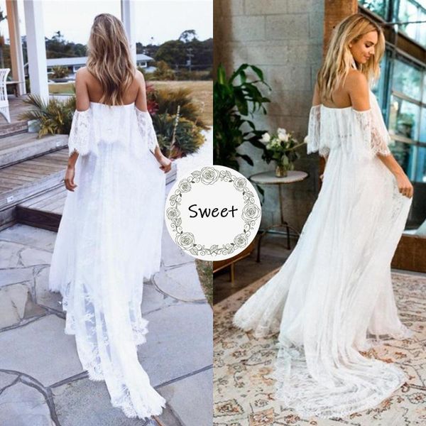 maternity dresses pography prop for po shoot lace maxi gown clothes 2021 off shoulder women pregnancy dress, White 
maternity dresses pography prop for po shoot lace maxi gown clothes 2021 off shoulder women pregnancy dress, White