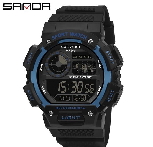 sanda black sports waterproof led digital watch men sport watches electronic male wrist watch for men clock relogio masculino wmtzui, Silver
sanda black sports waterproof led digital watch men sport watches electronic male wrist watch for men clock relogio masculino wmtzui, Silver