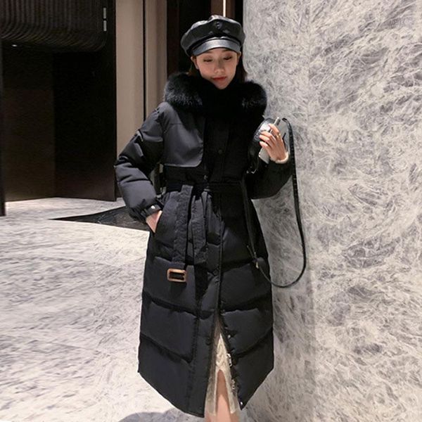 winter jacket women plus size 2020 solid hooded fur collar belt coat warm thick fashion loose long coat women parkas down jacket1, Black
winter jacket women plus size 2020 solid hooded fur collar belt coat warm thick fashion loose long coat women parkas down jacket1, Black