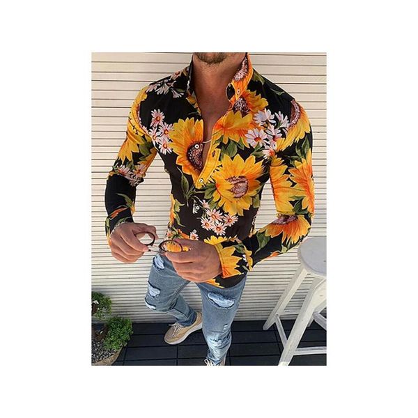fashion hawaiian men floral long sleeve v neck shirt casual shirts top, White;black
fashion hawaiian men floral long sleeve v neck shirt casual shirts top, White;black