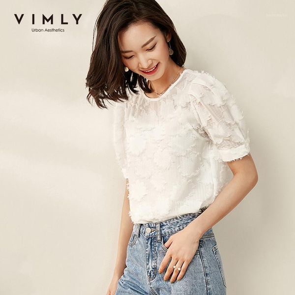 vimly 2020 summer women fashion embroidered white women blouse causal oneck short sleeve loose female blouse f07291
vimly 2020 summer women fashion embroidered white women blouse causal oneck short sleeve loose female blouse f07291