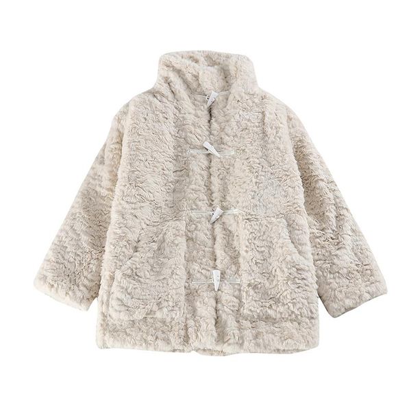 women's jackets japanese-style retro horn buckle lamb fur coat winter korean style loose thick furry stand collar, Black;brown
women's jackets japanese-style retro horn buckle lamb fur coat winter korean style loose thick furry stand collar, Black;brown