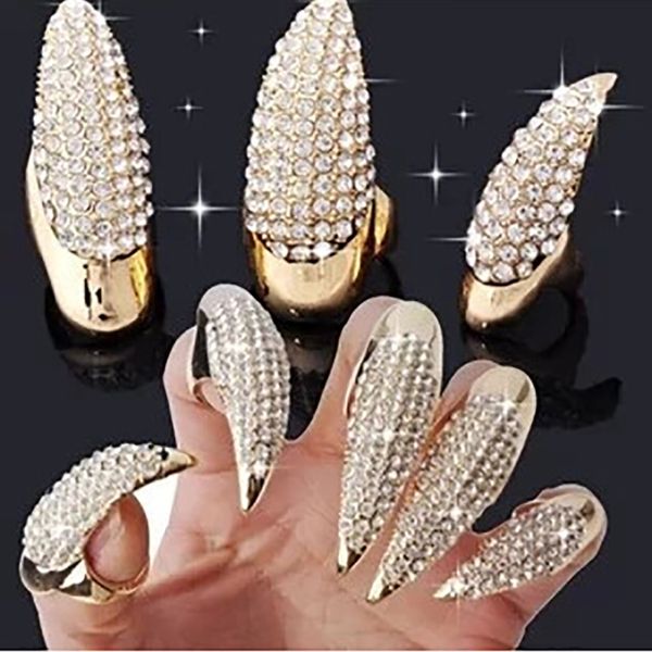 5pcs punk rock full rhinestone crystal long large cat claw nail ring talon finger rings halloween party cosplay decor props
5pcs punk rock full rhinestone crystal long large cat claw nail ring talon finger rings halloween party cosplay decor props