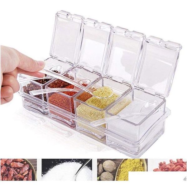 4pcs/set clear seasoning rack spice pots storage container connt jars cruet with cover and spoon kitchen ut jllqqp allguy
4pcs/set clear seasoning rack spice pots storage container connt jars cruet with cover and spoon kitchen ut jllqqp allguy