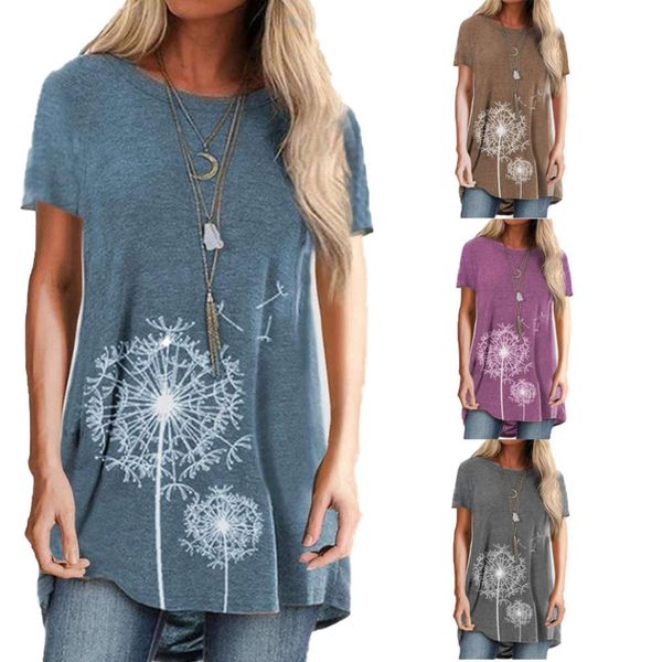 2020 spring and summer new women's wear loose round neck short sleeve printed t-shirt, White
2020 spring and summer new women's wear loose round neck short sleeve printed t-shirt, White
