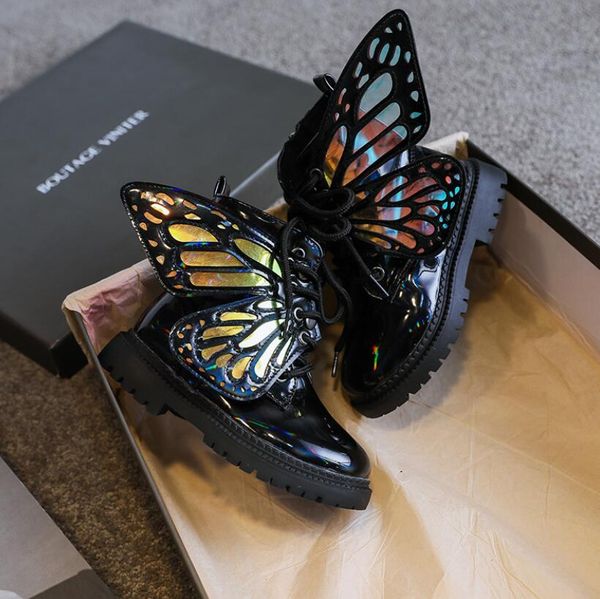shoes for girls birthday gift colorful children' martin boots rain butterfly wing short winter, Black;grey
shoes for girls birthday gift colorful children' martin boots rain butterfly wing short winter, Black;grey