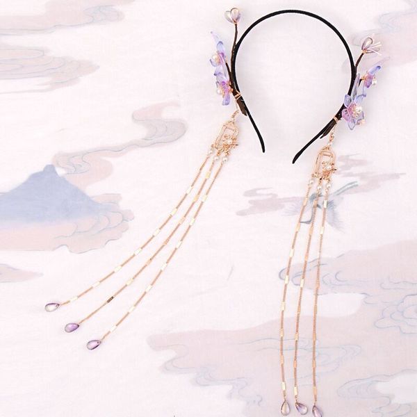 straight antique hairband hanfu accessories lazy one flower hairband head long tassel pendant
straight antique hairband hanfu accessories lazy one flower hairband head long tassel pendant