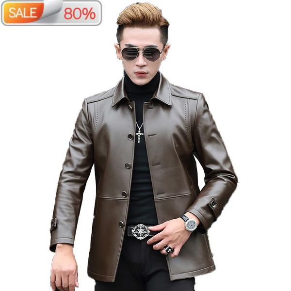men's leather & faux jacket men autumn winter real sheepskin coat vintage windbreaker chaqueta cuero hombre t-01-1709 b21616, Black
men's leather & faux jacket men autumn winter real sheepskin coat vintage windbreaker chaqueta cuero hombre t-01-1709 b21616, Black