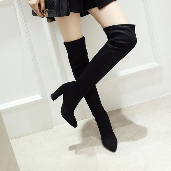 boots autumn and winter 2021 high women's heels over knee large 41-40-43 thick, Black
boots autumn and winter 2021 high women's heels over knee large 41-40-43 thick, Black