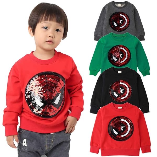 baby boy super hero sequins reversible sweater kids magic transfer pattern cotton casual children spring autumn outfits lj201216, Black
baby boy super hero sequins reversible sweater kids magic transfer pattern cotton casual children spring autumn outfits lj201216, Black