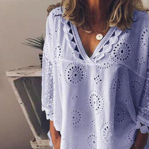 women blouse cotton linen hollow out lace patchwork tunic women plus size 5xl geometry v neck shirt vrouw blouse, White
women blouse cotton linen hollow out lace patchwork tunic women plus size 5xl geometry v neck shirt vrouw blouse, White