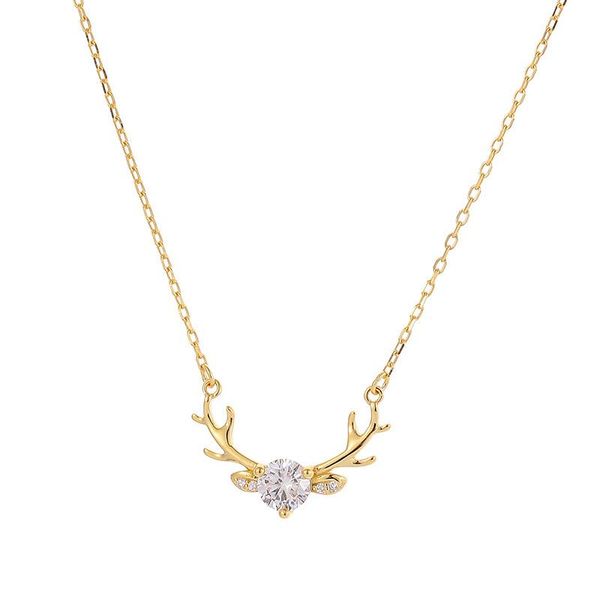925 sterling silver christmas deer necklace for female simple instagram niche necklace jewelry
925 sterling silver christmas deer necklace for female simple instagram niche necklace jewelry