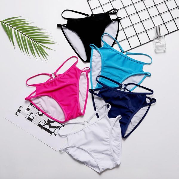 women's swimwear 2021 bikini micro bottoms swimming trunks solid color low waist multi-strap swimsuit bottoming suits, White;black
women's swimwear 2021 bikini micro bottoms swimming trunks solid color low waist multi-strap swimsuit bottoming suits, White;black