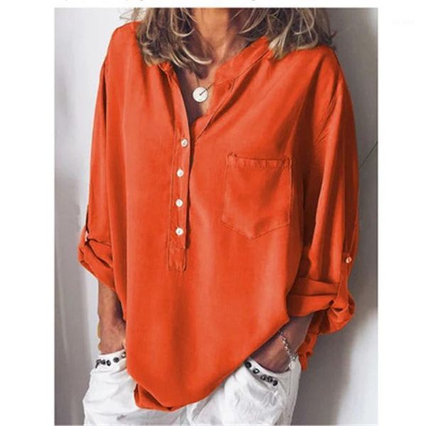 women blouse long sleeve v neck button shirt women's casual printed blouse loose shirts blusas plus size1, White
women blouse long sleeve v neck button shirt women's casual printed blouse loose shirts blusas plus size1, White