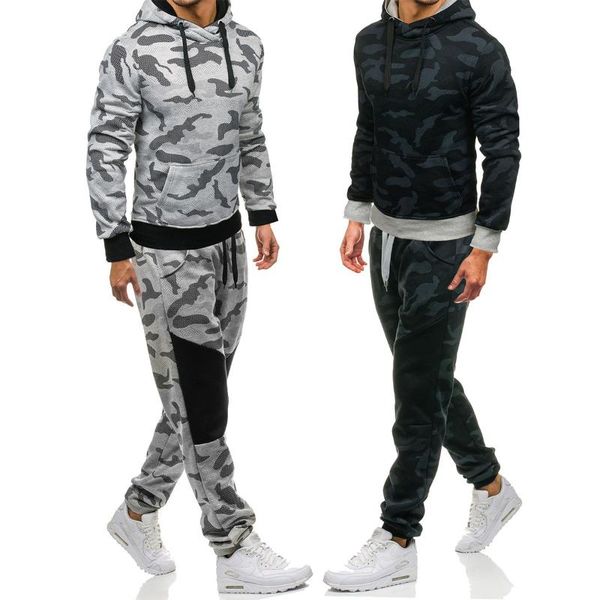 men's tracksuits mens tracksuit fashion hoodie men set youth camouflage sports leisure suit sweatpants, Gray
men's tracksuits mens tracksuit fashion hoodie men set youth camouflage sports leisure suit sweatpants, Gray