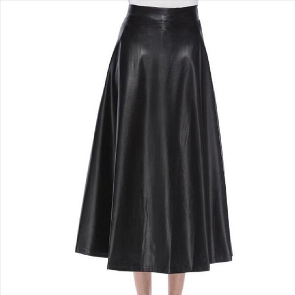 autumn winter high waist pleated skirts womens elegant a line black pu leather skirt casual punk gothic long maxi skirts saias
autumn winter high waist pleated skirts womens elegant a line black pu leather skirt casual punk gothic long maxi skirts saias