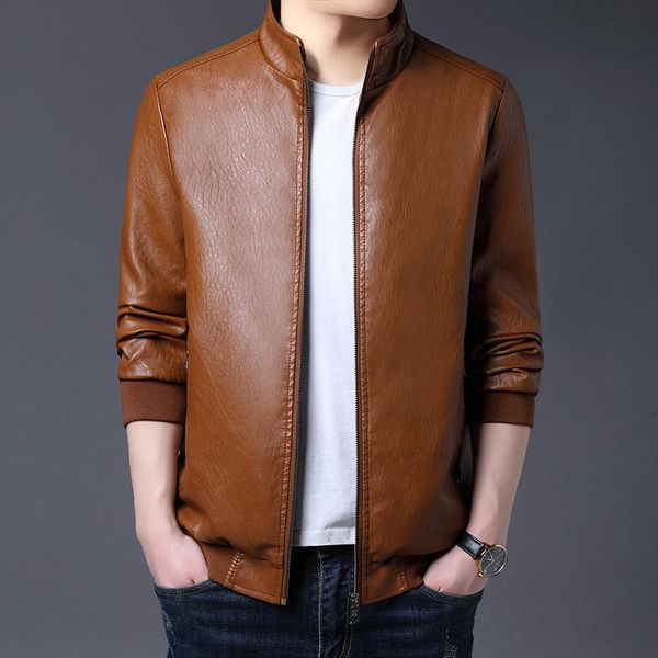 men's fur & faux 2021 autumn leather clothing with stand collar youth slim pu business motorcycle, Black
men's fur & faux 2021 autumn leather clothing with stand collar youth slim pu business motorcycle, Black
