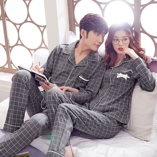 couple set autumn cardigan pyjamas women and pajamas long sleeve sleepwear men lounge pijama plus size -3xl y200422, Black;brown
couple set autumn cardigan pyjamas women and pajamas long sleeve sleepwear men lounge pijama plus size -3xl y200422, Black;brown