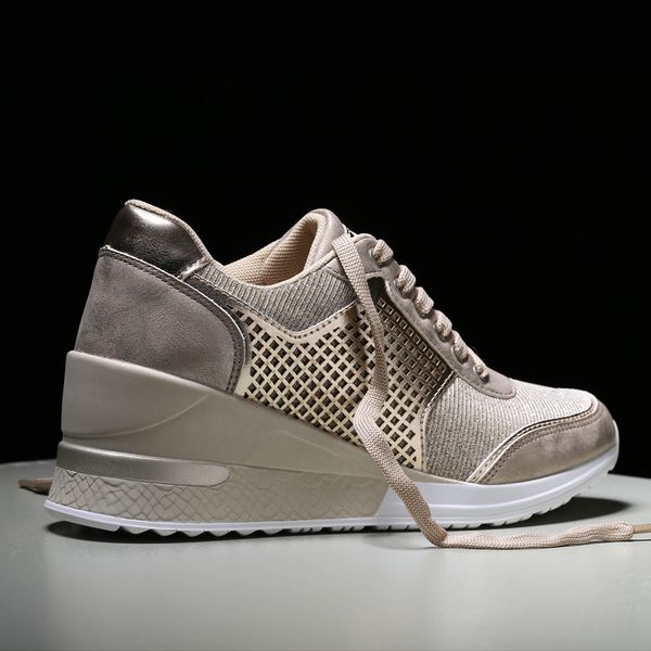women casual height increasing walking sneakers 6.5 cm increase gold silver ladies fashion comfortable girl shoes c1011, Black;white
women casual height increasing walking sneakers 6.5 cm increase gold silver ladies fashion comfortable girl shoes c1011, Black;white