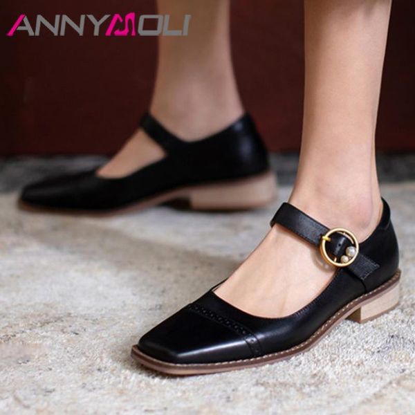 annymoli genuine leather mary janes shoes women mid heels pumps square toe buckle strap footwear chunky heels dress shoes black
annymoli genuine leather mary janes shoes women mid heels pumps square toe buckle strap footwear chunky heels dress shoes black