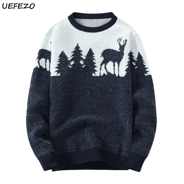 cysincos men knitted sweater men 2020 autumn winter christmas tree deer pullover vintage black slim fit sweater male jumper, White;black
cysincos men knitted sweater men 2020 autumn winter christmas tree deer pullover vintage black slim fit sweater male jumper, White;black