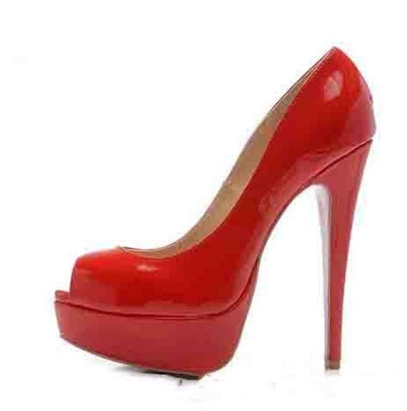 women's 14cm high heels beige patent leather peep toe red bottom sandals pumps, ladies luxury quality platform wedding party dress shoe, Black
women's 14cm high heels beige patent leather peep toe red bottom sandals pumps, ladies luxury quality platform wedding party dress shoe, Black