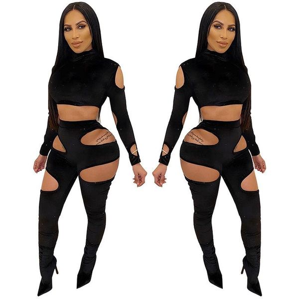 women two piece set long sleeve crop and pants set women party night hollow out slim bodycon 2 piece club outfits, Gray
women two piece set long sleeve crop and pants set women party night hollow out slim bodycon 2 piece club outfits, Gray