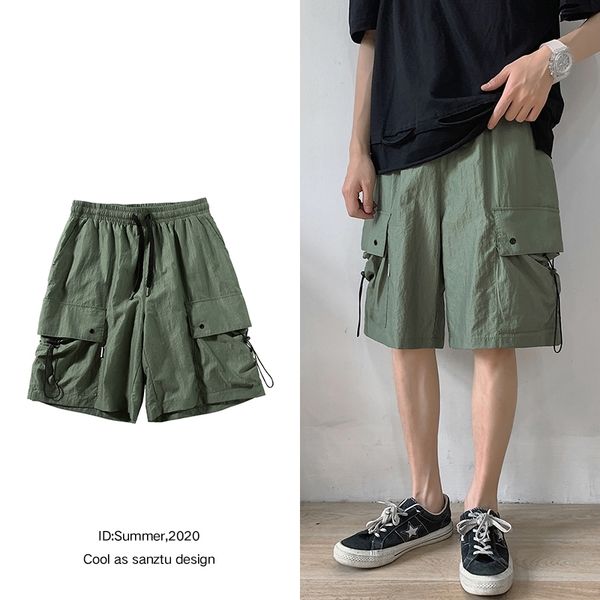 cotton drawstring shorts men's fashion solid color multi-pocket tooling shorts mens wild loose cotton straight five-point pants t200422, White;black
cotton drawstring shorts men's fashion solid color multi-pocket tooling shorts mens wild loose cotton straight five-point pants t200422, White;black