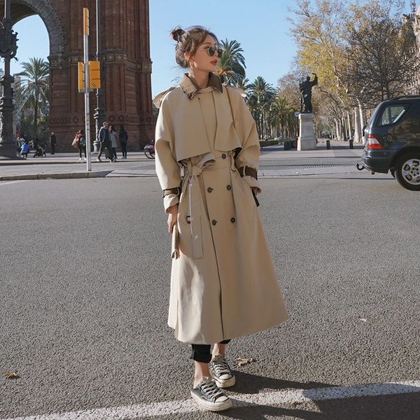 lanmrem 2020 autumn new stitching double breasted adjustable waist turn-down collar long windbreaker coat for women 2a208 1031, Tan;black
lanmrem 2020 autumn new stitching double breasted adjustable waist turn-down collar long windbreaker coat for women 2a208 1031, Tan;black