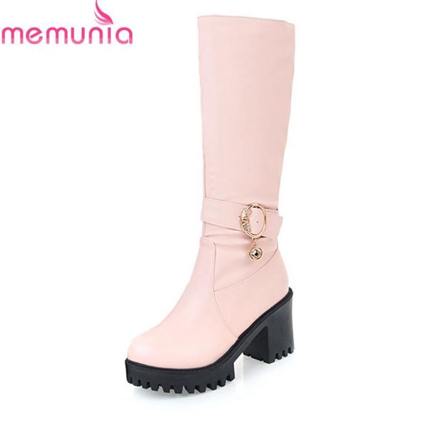 memunia new arrival women winter boots round toe platform mid calf boots 2020 buckle 8cm thick high heels wholesale, Black
memunia new arrival women winter boots round toe platform mid calf boots 2020 buckle 8cm thick high heels wholesale, Black