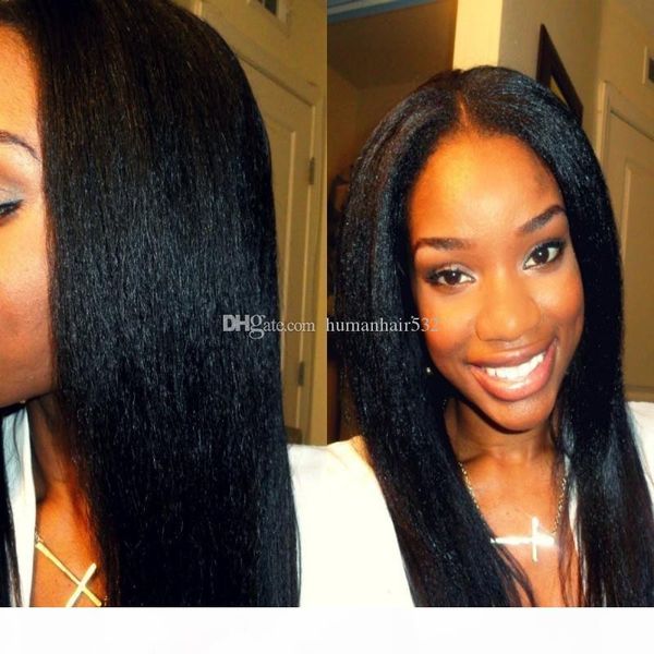 kinky straight yaki glueless lace wigs bleached knots natural hairline virgin indian human hair full lace front wigs 150% density, Black;brown
kinky straight yaki glueless lace wigs bleached knots natural hairline virgin indian human hair full lace front wigs 150% density, Black;brown