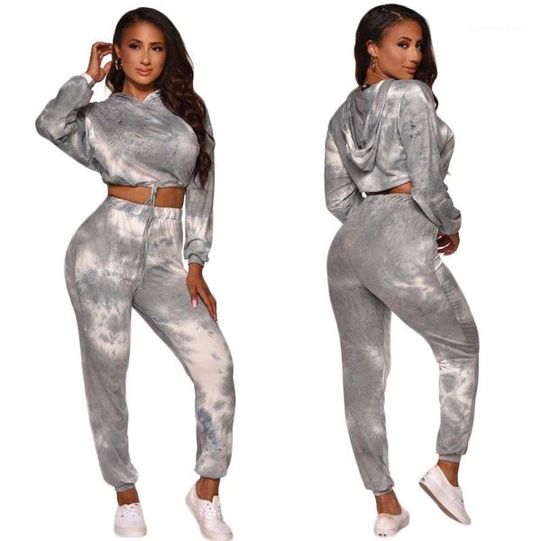 ladies solid two piece pants women tie dye sport sets long sleeve crew neck short tshirt high waist slim pants, White
ladies solid two piece pants women tie dye sport sets long sleeve crew neck short tshirt high waist slim pants, White