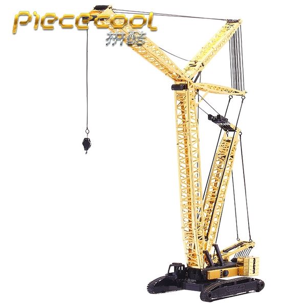 Mmz Model Piececool 3d Metal Puzzle Crawler Crane Diy Assemble Model Kits P081-gk Diy 3d Laser Cut Model Puzzle Toys Y200421