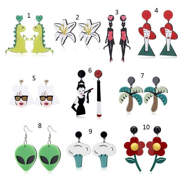 10 styles funny acrylic alien flower catwomen large pendant drop earrings fashion jewelry1, Silver
10 styles funny acrylic alien flower catwomen large pendant drop earrings fashion jewelry1, Silver