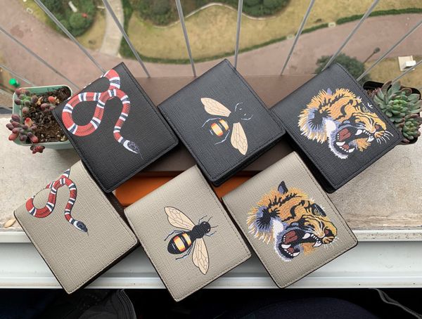 men short wallet leather black snake tiger bee wallets women long style purse wallet card holders with gift box, Red;black
men short wallet leather black snake tiger bee wallets women long style purse wallet card holders with gift box, Red;black