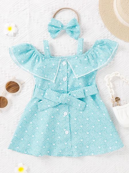 toddler girls star & polka dot print cold shoulder belted dress & headband she, Red;yellow
toddler girls star & polka dot print cold shoulder belted dress & headband she, Red;yellow
