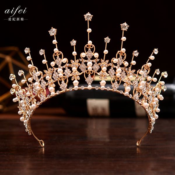 bridal headdress gold korean luxury atmosphere white gauze princess crown wedding hair accessories, Silver
bridal headdress gold korean luxury atmosphere white gauze princess crown wedding hair accessories, Silver