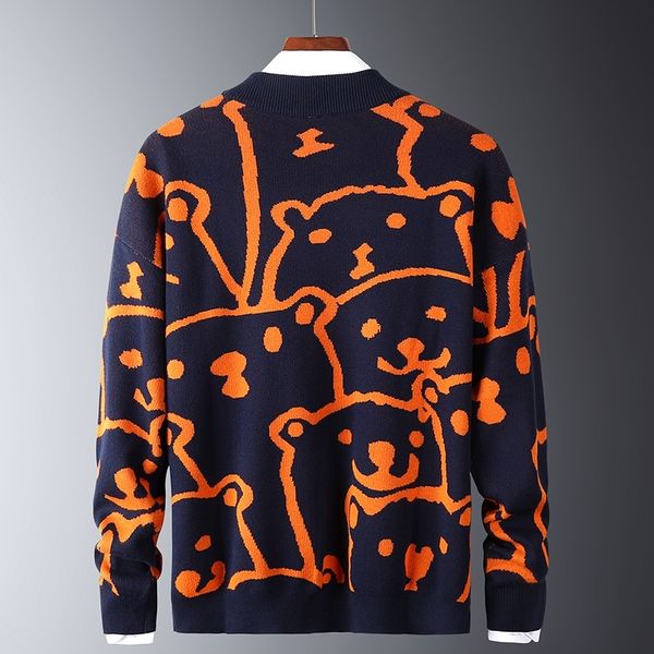 mens autumn casual sweaters polar bear pattern trendy slim sweaters cotton long sleeve round collar male warm pullovers orange 201125, White;black
mens autumn casual sweaters polar bear pattern trendy slim sweaters cotton long sleeve round collar male warm pullovers orange 201125, White;black