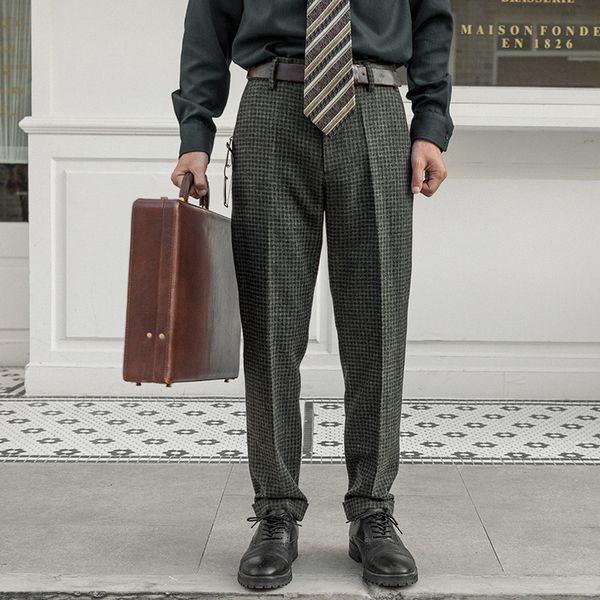 soarin british thousand bird check trousers men's ancient wool tweed plaid casual pants sanding
soarin british thousand bird check trousers men's ancient wool tweed plaid casual pants sanding