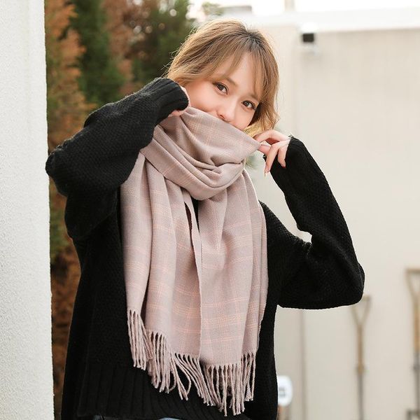 2020 autumn and winter imitation thermal cashmere small plaid scarf female wild long beard shawl korean student warm scarf1, Blue;gray
2020 autumn and winter imitation thermal cashmere small plaid scarf female wild long beard shawl korean student warm scarf1, Blue;gray