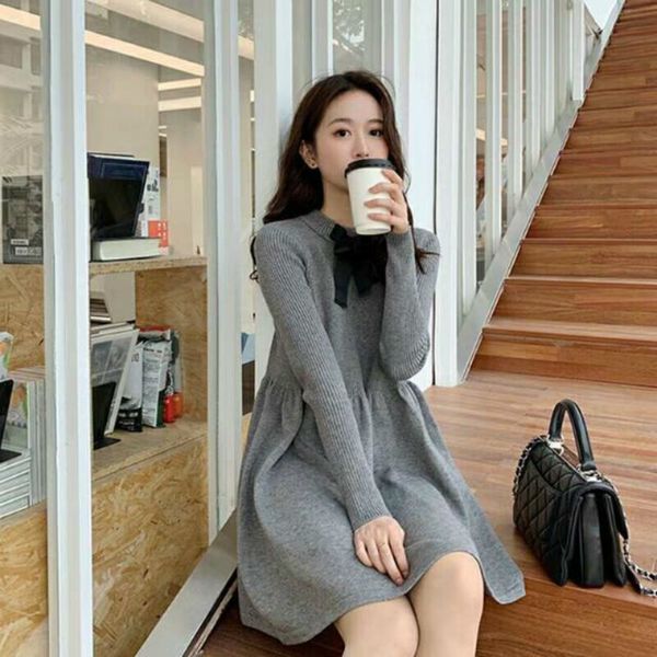 2021 new spring and autumn dress bow knitted miniline temperament around the sweet neck loose long female sleeve y243 ld0g, Black;gray
2021 new spring and autumn dress bow knitted miniline temperament around the sweet neck loose long female sleeve y243 ld0g, Black;gray