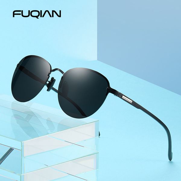 fuqian 2020 round polarized sunglasses men women fashion rimless sun glasses male ultra light tr90 driver's eyeglasses uv400, White;black
fuqian 2020 round polarized sunglasses men women fashion rimless sun glasses male ultra light tr90 driver's eyeglasses uv400, White;black