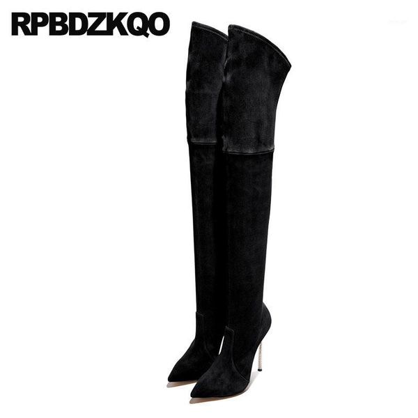boots shoes over the knee 10 extreme high heel quality stiletto fetish thigh for plus size women dance big pointed toe1, Black
boots shoes over the knee 10 extreme high heel quality stiletto fetish thigh for plus size women dance big pointed toe1, Black