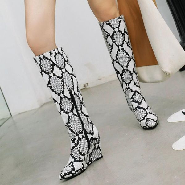 zapatos de mujer shoes woman new fashion boots womens slip-on leather snake print pointed toe wedges shoes cowboy long boots, Black
zapatos de mujer shoes woman new fashion boots womens slip-on leather snake print pointed toe wedges shoes cowboy long boots, Black