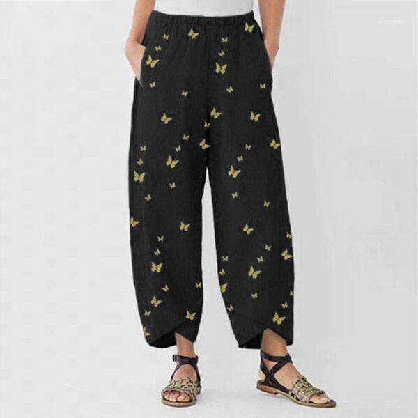 women's pants & capris vintage cotton linen butterfly print women summer elastic waist trousers pantalon casual asymmetrical loose 2021, Black;white
women's pants & capris vintage cotton linen butterfly print women summer elastic waist trousers pantalon casual asymmetrical loose 2021, Black;white