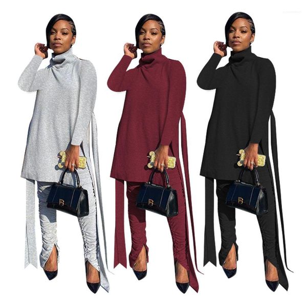 pants 2pcs set fashion women designer tracksuits woman 2 piece outfit autumn long sleeve solid color high neck bandge stacked, White
pants 2pcs set fashion women designer tracksuits woman 2 piece outfit autumn long sleeve solid color high neck bandge stacked, White