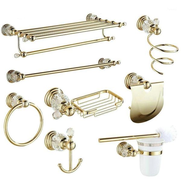 golden polish brass & crystal wall mounted bathroom accessories setstowel rack towel shelf hook paper holder1
golden polish brass & crystal wall mounted bathroom accessories setstowel rack towel shelf hook paper holder1
