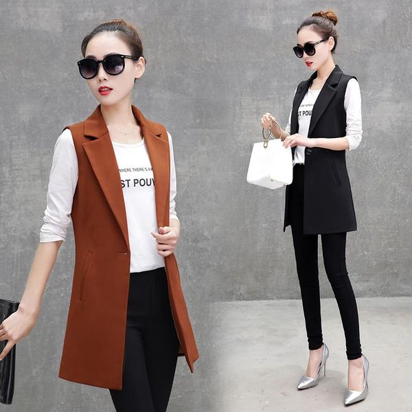vest colete cardigans women waistcoat sleeveless vest long jacket solid cardigan coat outwear female autumn tyle, Black;white
vest colete cardigans women waistcoat sleeveless vest long jacket solid cardigan coat outwear female autumn tyle, Black;white
